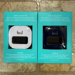 BNIB Bril Toothbrush Sanitizer Set - White and Blue